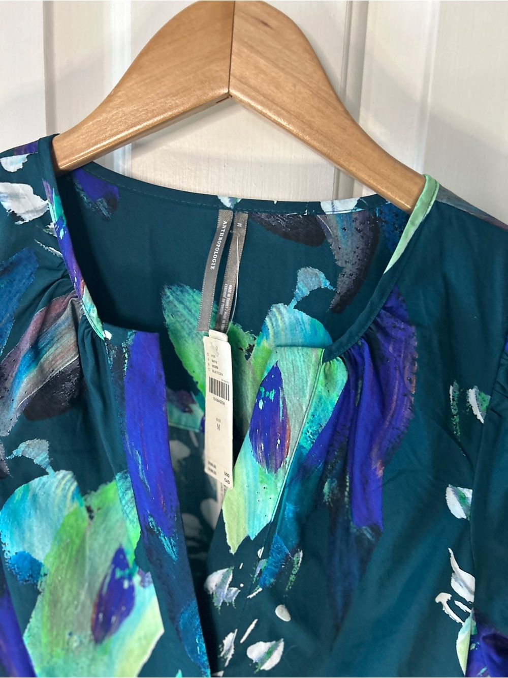 NWT Anthropologie Somerset Maxi Dress - Size Medium - Blue Floral - Picture 2 of 7